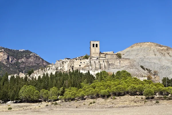 stock image Esco Abandoned Hill Town in Spain