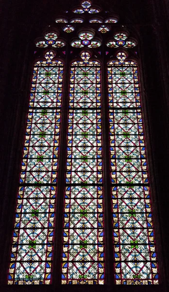 Carcassonne vitraylı camlar — Stok fotoğraf
