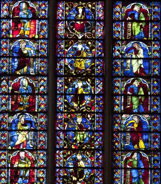 Glasmalerei aus Carcassonne — Stockfoto