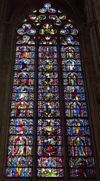 Carcassonne vitráží — Stock fotografie