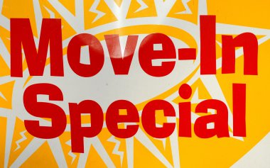 Move in special sign. clipart