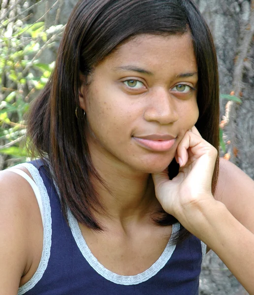 Afro-americana fêmea . — Fotografia de Stock