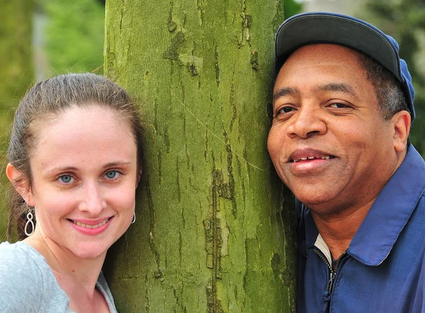 Interracial couple. — Stock Photo, Image