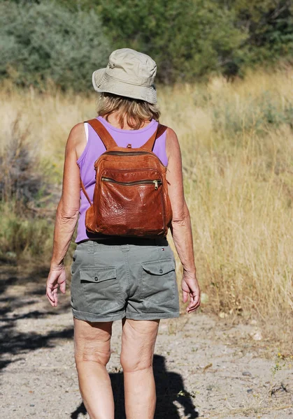 stock image Female backpacker.