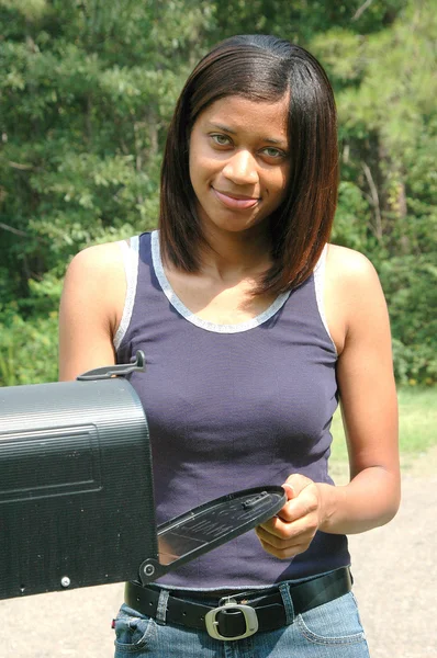Afro-americana fêmea . — Fotografia de Stock