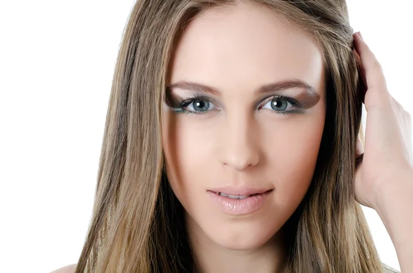Portret van het mooie meisje- Creatieve make-up — Stockfoto