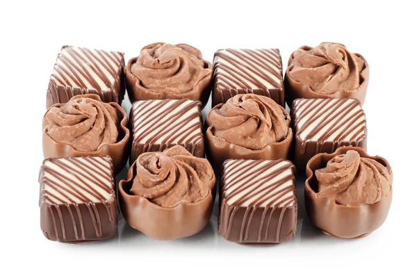 Tasty sweets from a milk chocolate — Stock Photo, Image