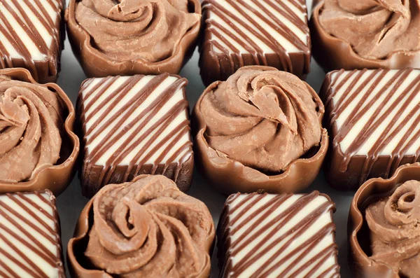 Lezzetli tatlılar sütlü çikolata — Stok fotoğraf