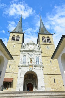 Luzerne - Hofkirche cathedral, Switzerland clipart