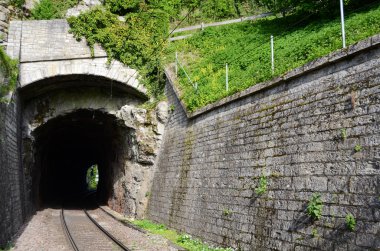 Railway tunnels. Used to transport goods clipart