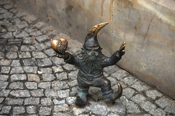 GNOME άγαλμα, Βρόκλαβ, Πολωνία — Φωτογραφία Αρχείου