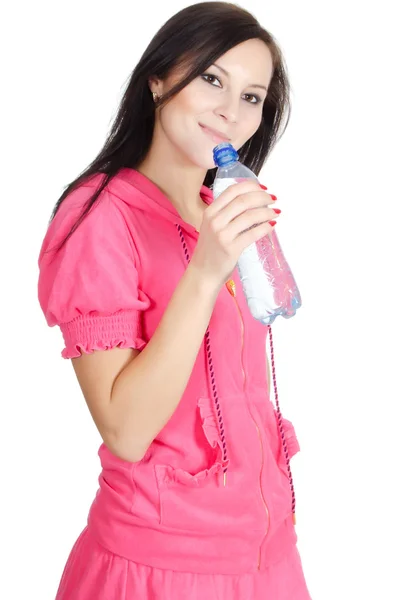 Portrait of the girl with Water — Stock Photo, Image