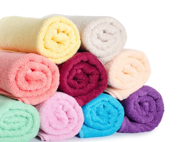 Ręczniki połączeniu kolorów — Zdjęcie stockowe