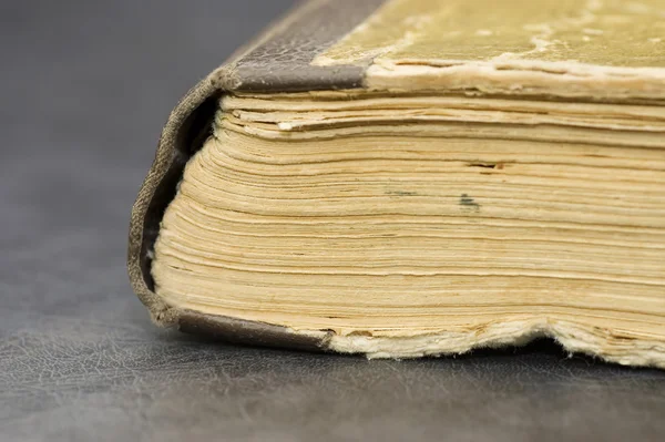 Das antike Buch auf grauem Grund — Stockfoto
