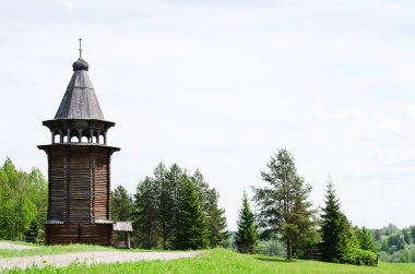 Wooden churches in the north Russia clipart