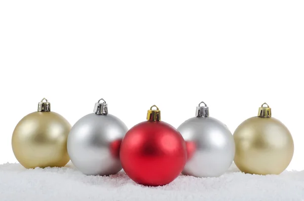 The christmas tree ball in snow — Stock Photo, Image
