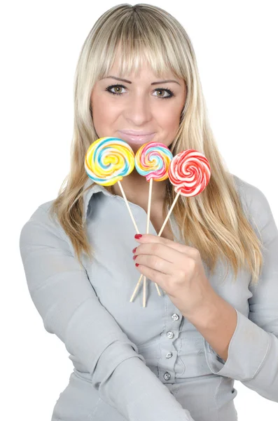 砂糖菓子を持つ少女 — ストック写真