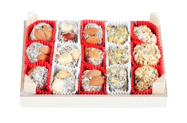 Turkish delight on white background clipart