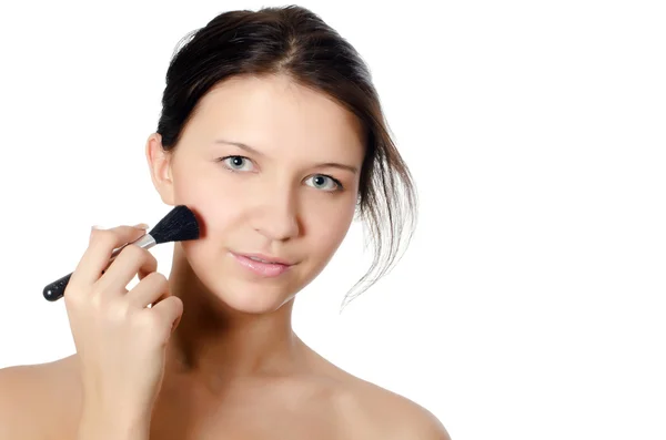 stock image The young beautiful girl with a natural make-up