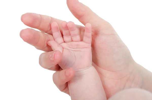 Mum holds a hand of the child in a hand — Stock Photo, Image