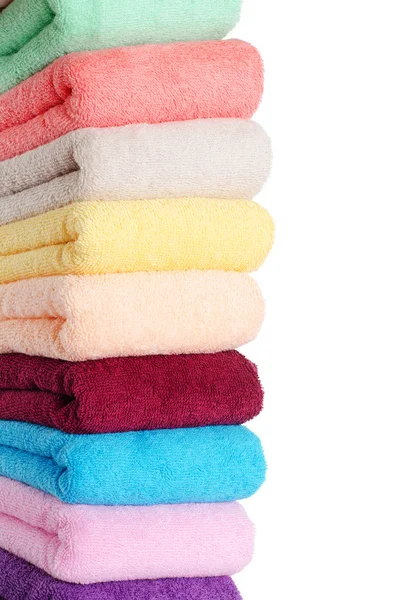 Комбинированные цветные полотенца — стоковое фото
