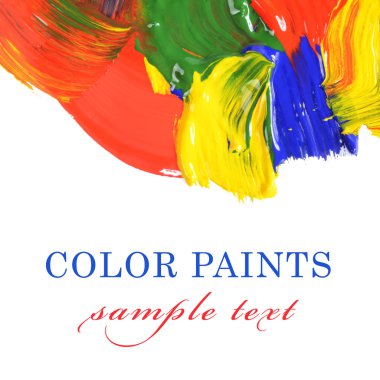 Abstract dabs colour paints clipart