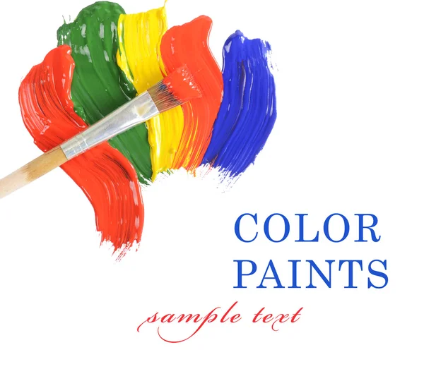 Pinturas a cores abstrato dabs — Fotografia de Stock