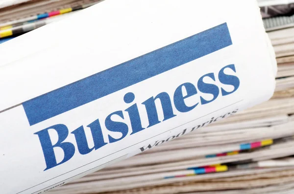 stock image The business newspaper