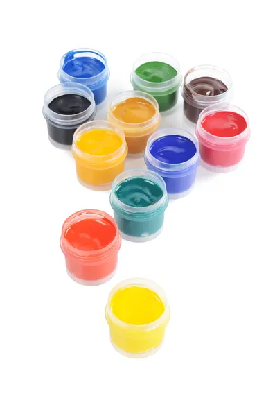 Pots avec peintures colorées — Photo