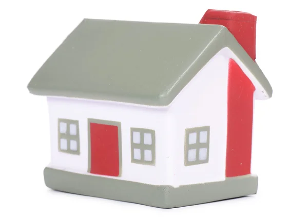 Modello casa isolata su sfondo bianco — Foto Stock