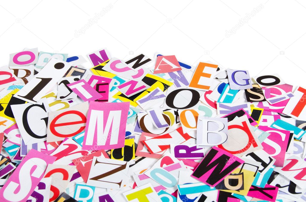 The letters which have been cut out from newspapers