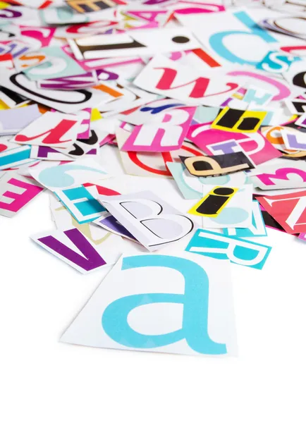 stock image The letters which have been cut out from newspapers