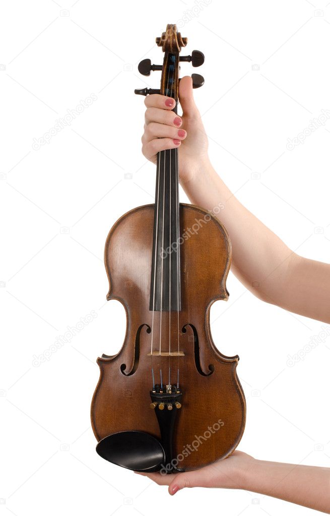 Violin in female hands