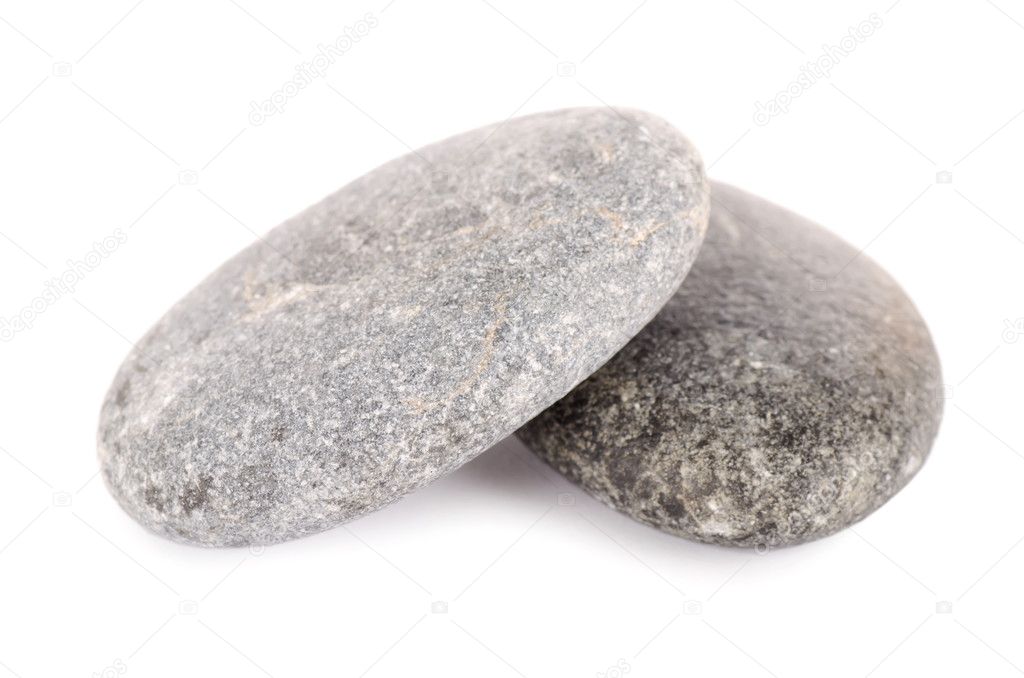 Group of stones isolated on white background