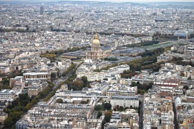 Fransa, paris: güzel havadan şehir görünümünü montparnasse