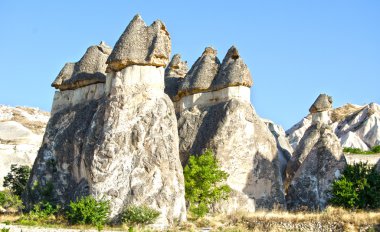 The speciel stone formation of cappadocia clipart