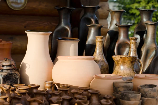 Clay products - national crafts. Belarus — Stock Photo, Image