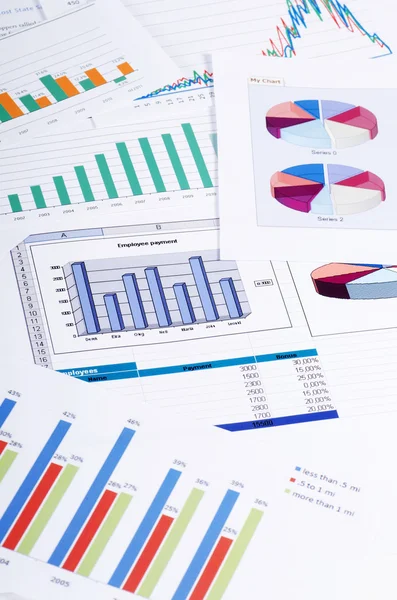 Graphs, charts, business table. The workplace of business — Stock Photo, Image