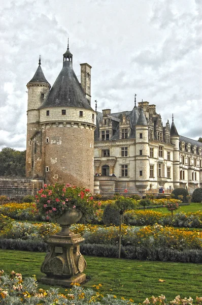Pałac i ogród chenonceau — Zdjęcie stockowe
