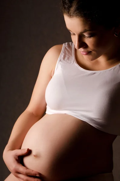 임신한 여자의 초상화 — 스톡 사진