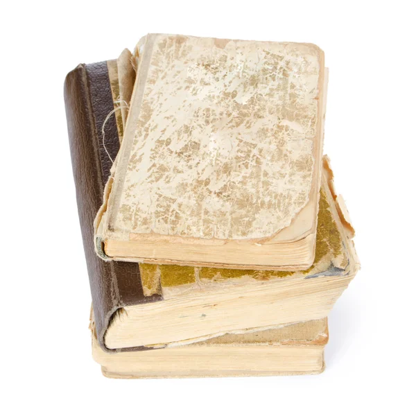 Pila de libros antiguos aislados sobre fondo blanco —  Fotos de Stock