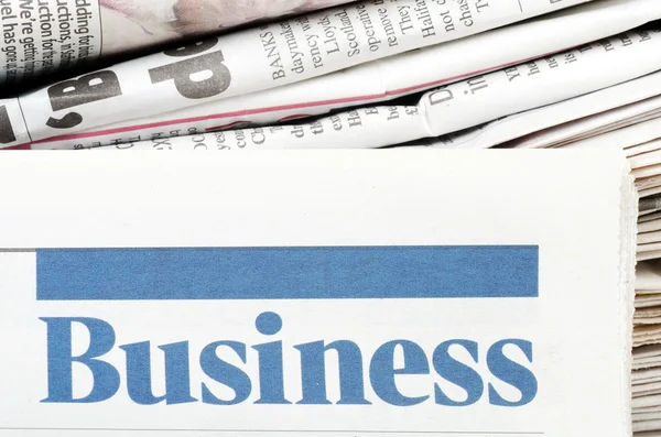 stock image The business newspaper