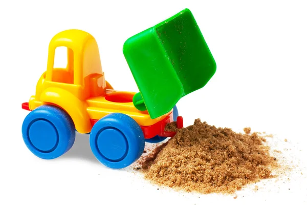Красочный игрушечный грузовик — стоковое фото