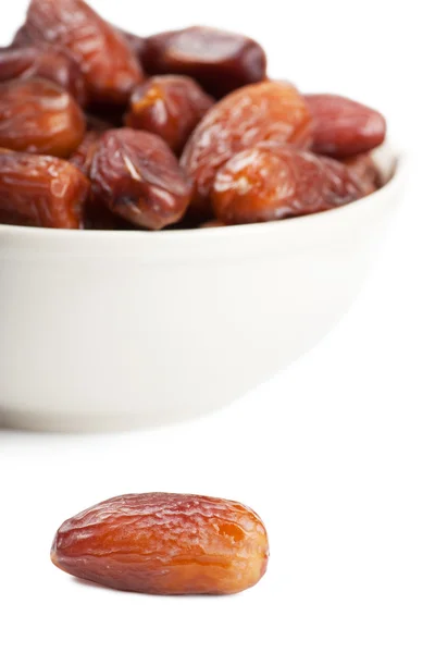 Dates in a bowl — Stock Photo, Image
