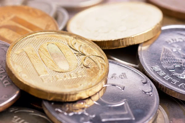 Monedas macro — Foto de Stock