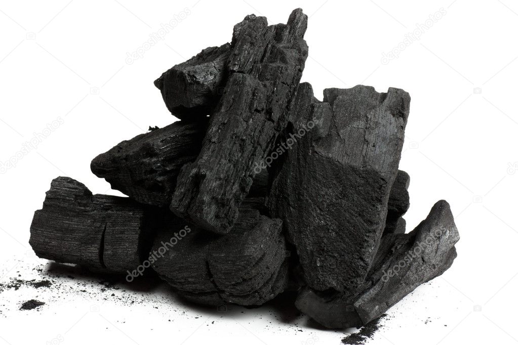 Bits of charcoal
