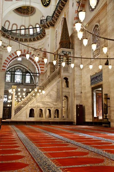 Suleymaniye Τζαμί εσωτερικών - άμβωνα — Φωτογραφία Αρχείου
