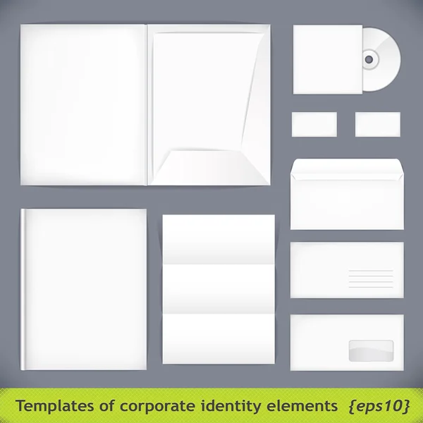 Conjunto de plantillas de identidad corporativa. ilustración vectorial (eps10 ) — Archivo Imágenes Vectoriales