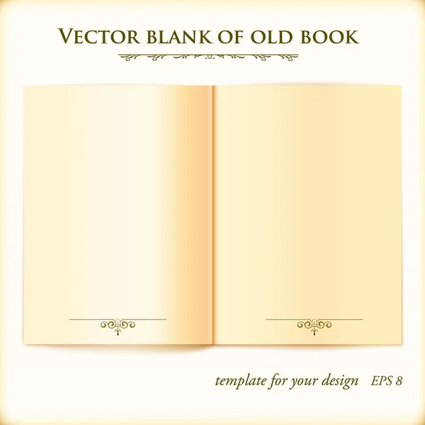 Otevřete staré knihy. vektorové šablona pro návrh. — Stockový vektor