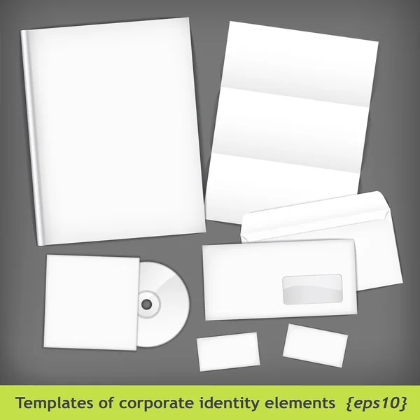 Σύνολο πρότυπα εταιρικής ταυτότητας. Vector εικονογράφηση (eps10) — Διανυσματικό Αρχείο